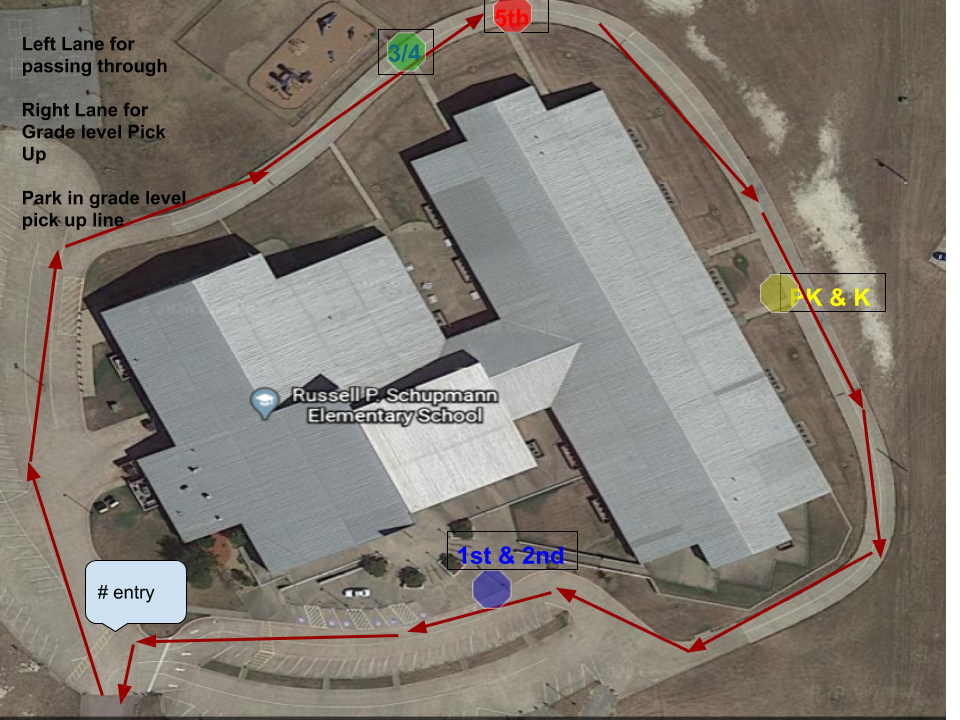 diagram of traffic flow for dismissal procedures  