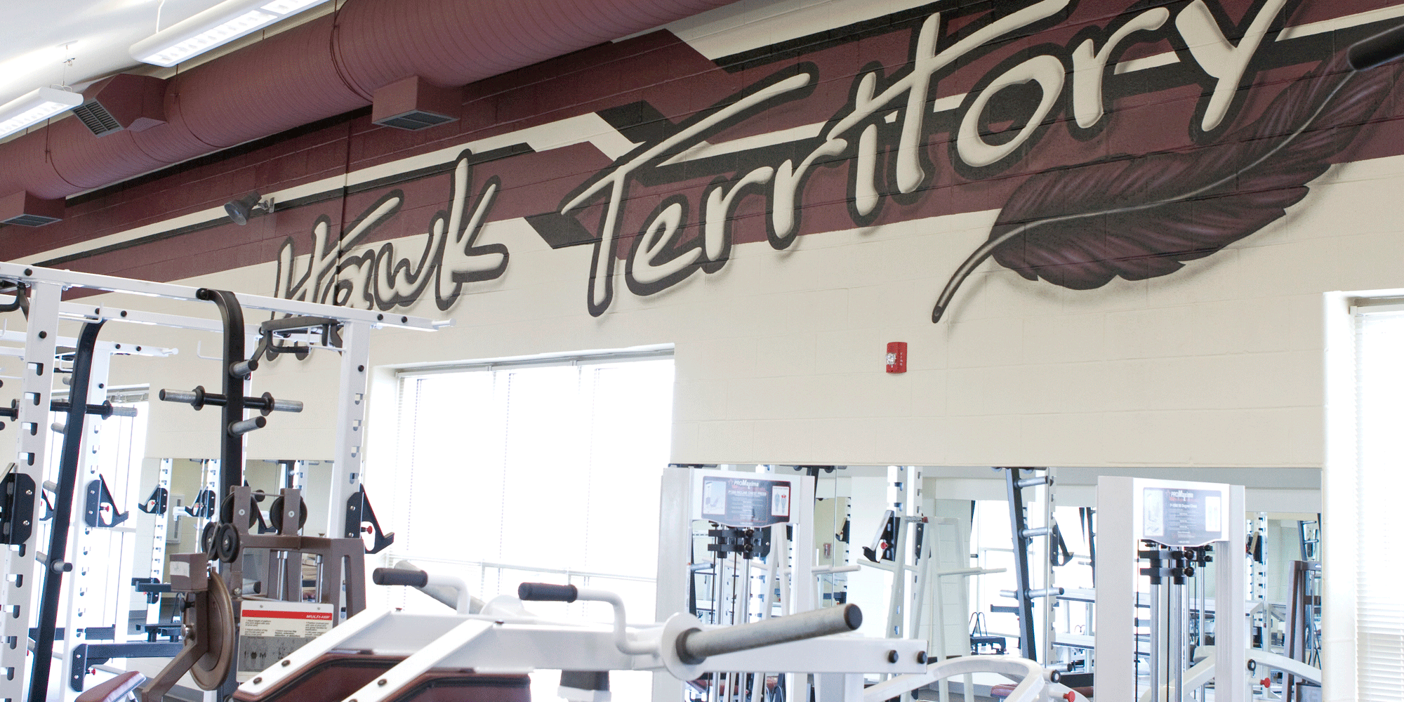 interior of the athletic training room 